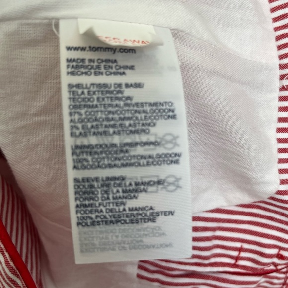 Tommy Hilfiger Red & White Striped Blazer Size 16 - Picture 4 of 5